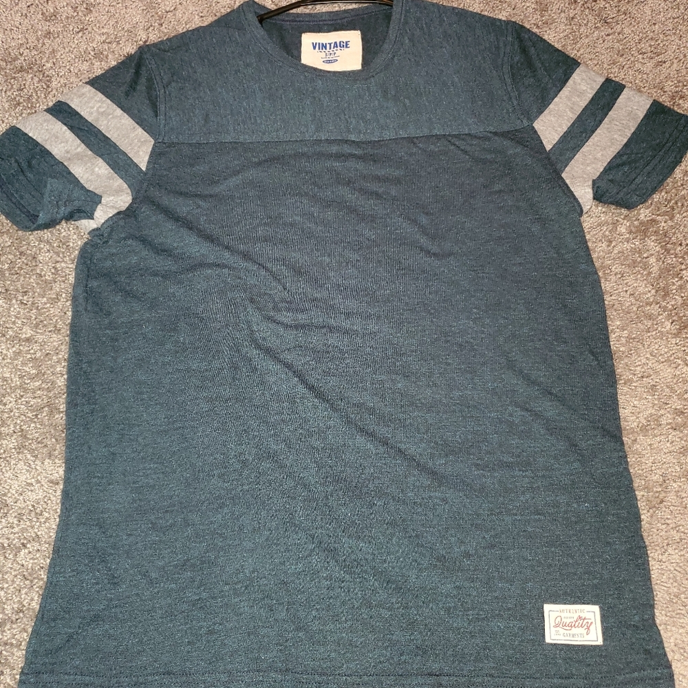 Mens space blue and grey tee